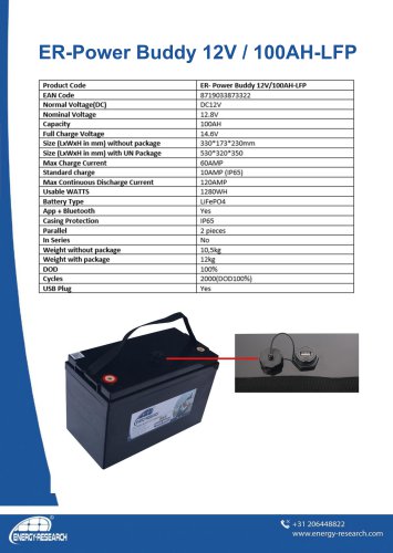 ER-Power Buddy 12V / 100AH-LFP
