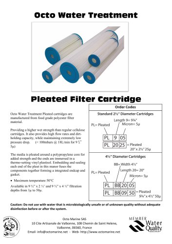 Pleated Filter Cartridge