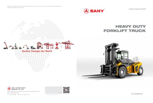 SANY Forklift truck SCP100A1