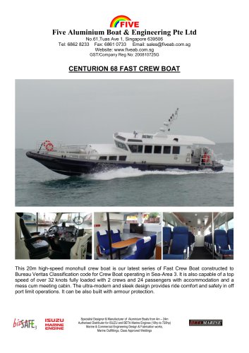 Centurion 68 Fast Crew Boat