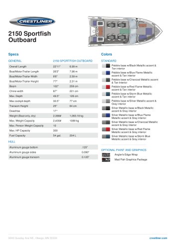 2150 Sportfish Outboard