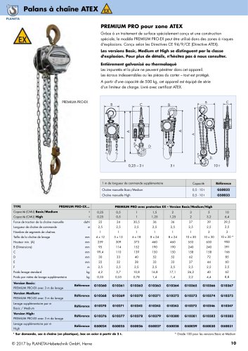 Palans à chaîne ATEX