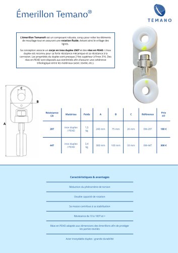 Catalogue &Eacute;merillon Temano&reg;