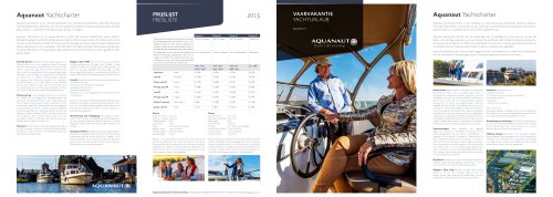 Brochure Yacht charter 2015