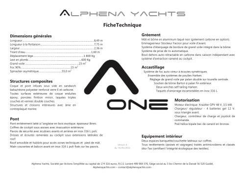 ALPHENA ONE