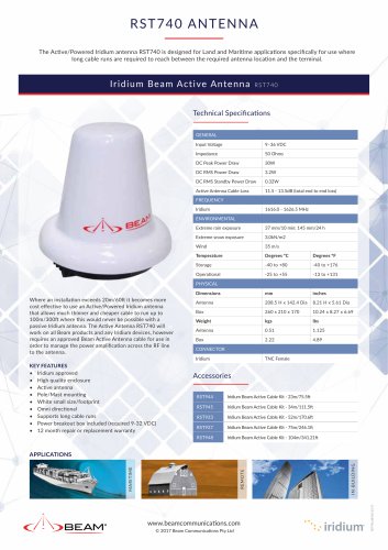 Brochure RST740 Iridium Active Antenna