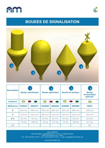 CATALOGUE BOUEES DE SIGNALISATION