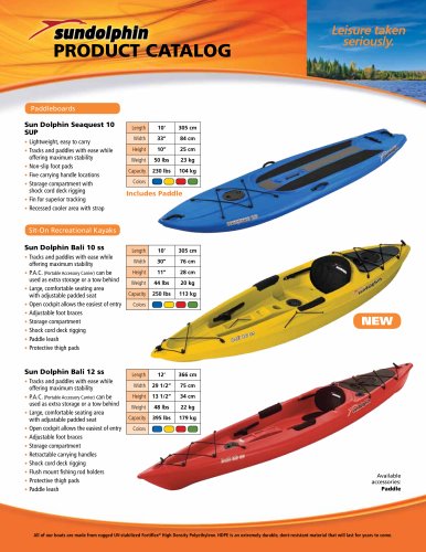 Sundolphin Product Catalog