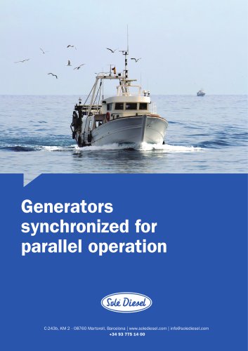 Marine generators synchronized for parallel operation