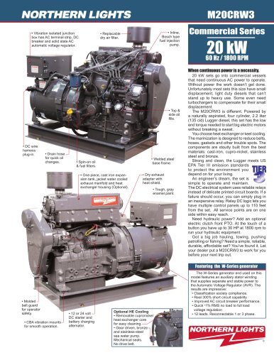 M20CRW3-  20 kW commercial series generator