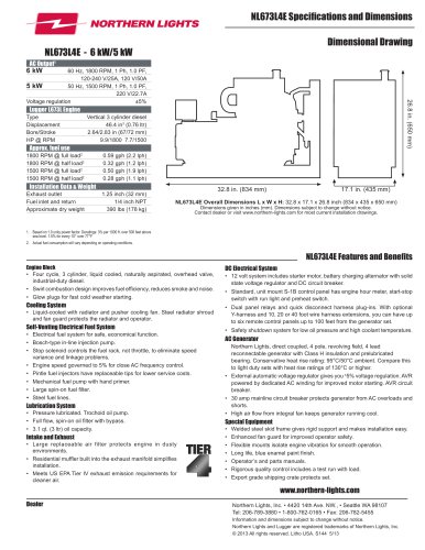 NL673L4E Specification Sheet