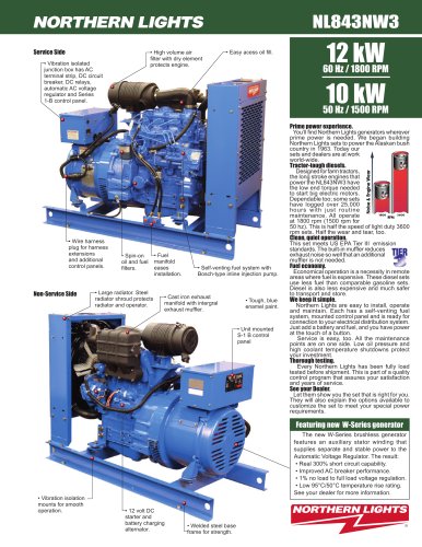 NL843NW3: 12-10 kW Northern Lights Industrial Generator