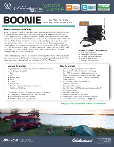 CA-CAR AnyWhere BOONIE 2G, 3G Portable Cellular Amplifier