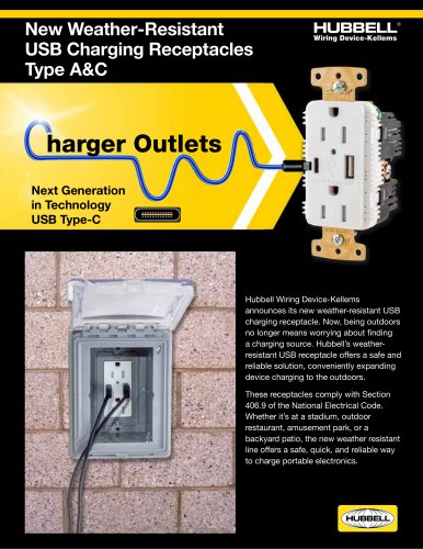 Weather Resistant USB Receptacles