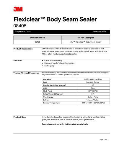 Flexiclear&trade; Body Seam Sealer 