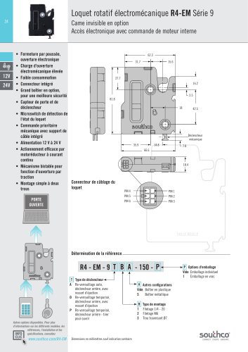 R4-EM - Loquet rotatif électronique série 9