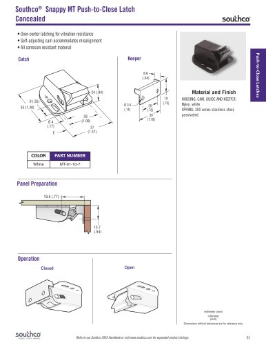 Snappy MT Push-to-Close Latch