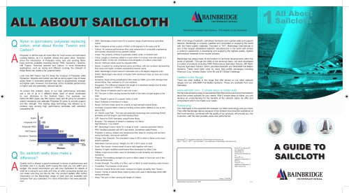 ALL ABOUT  SAILCLOTH