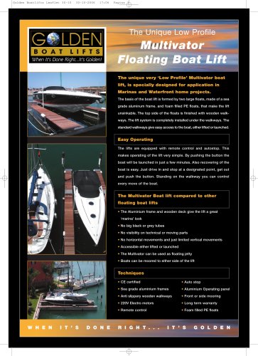 Golden Boatlifts Leaflet