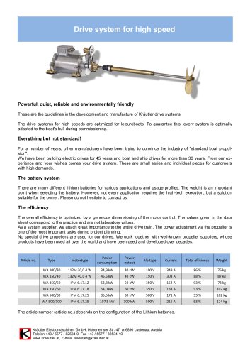 Drive system for high speed