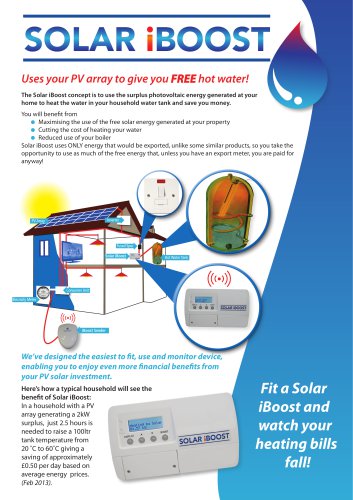 Solar iBoost ? Free Hot water from your PV Array