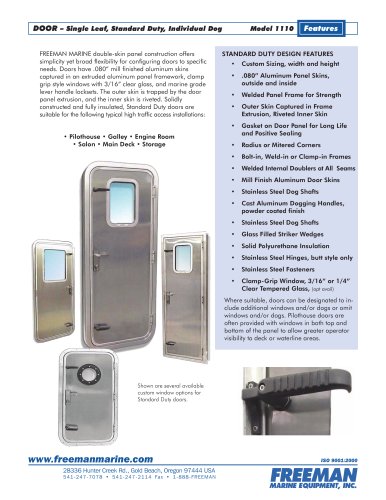 FREEMAN MARINE DOORS : 1110 Series