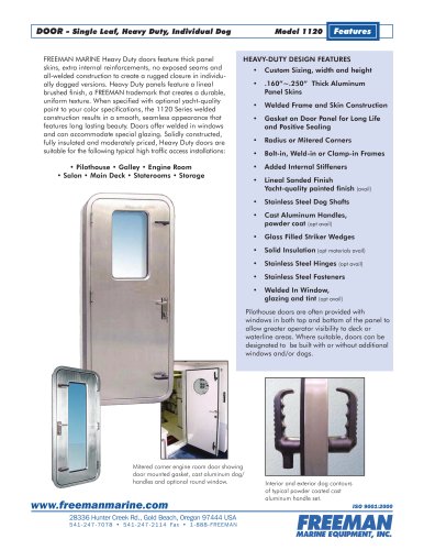 FREEMAN MARINE DOORS : 1120 Series