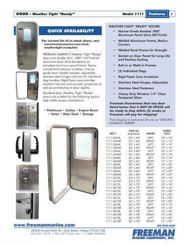 Weather Tight ?Ready? - Model 1111