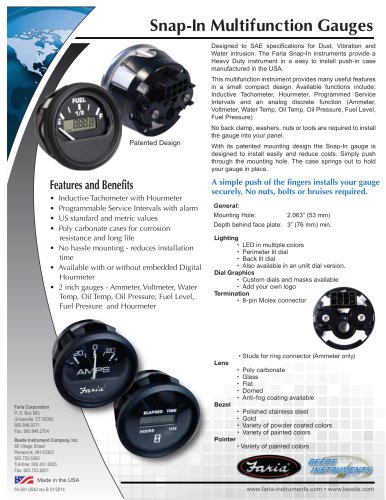 Snap-In gauges