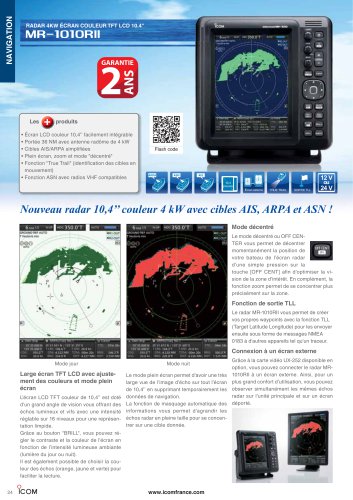 Radar marine couleur ICOM MR-1010RII