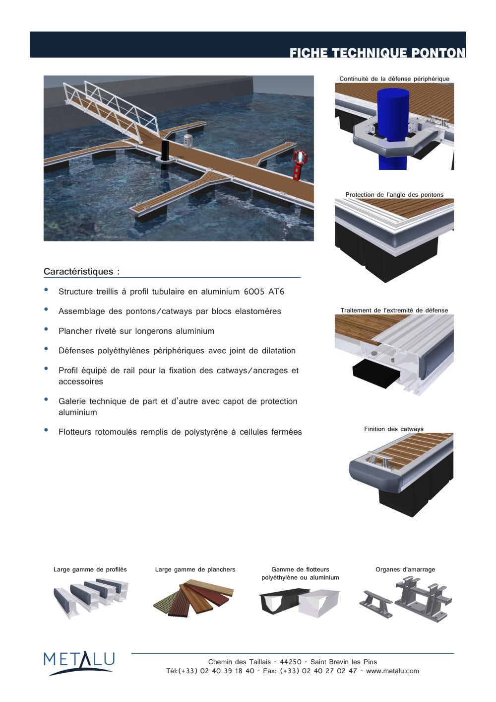 FICHE TECHNIQUE PONTON - Metalu Industries International
