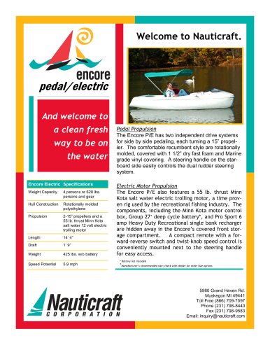 Encoer Pedal Electric Boat