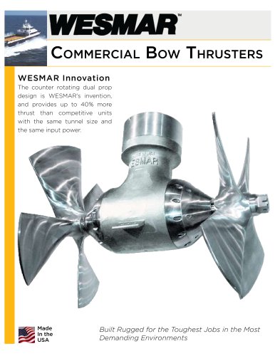 WESMAR Bow and Stern Thruster for Commercial Vessels