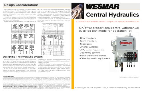 WESMAR Hydraulic Systems