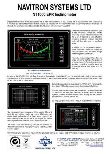 NT1000 EPR Inclinometer