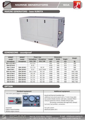 SDA MARINE GENERATORS