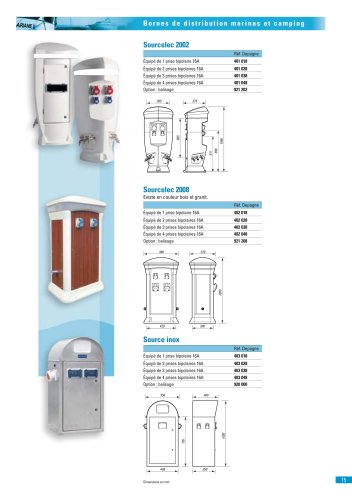 Bornes de distribution 2002 2008 inox