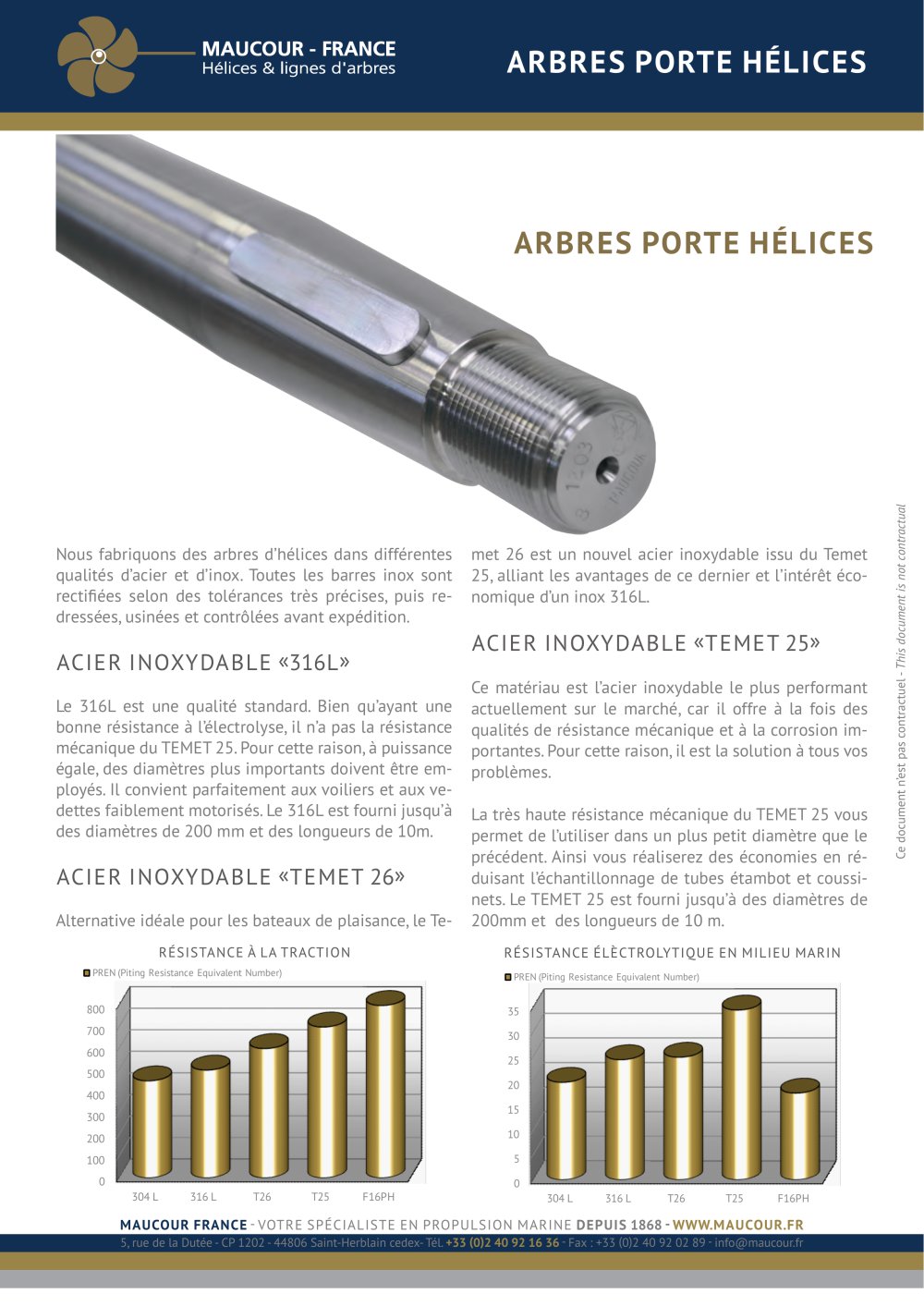 Arbres porte h&eacute;lices - MAUCOUR FRANCE