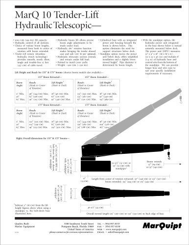 MarQ 10 Tender-Lift Hydraulic Telescopic
