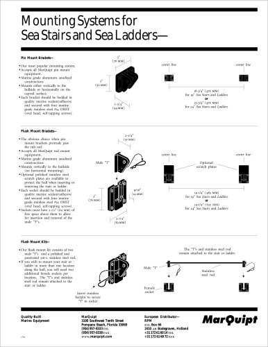 Sea Stair and Sea Ladder Mounting Systems