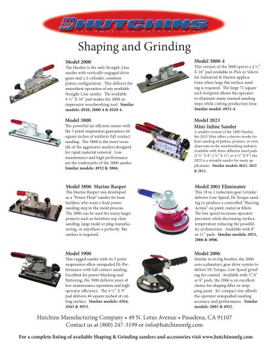 Shaping and Grinding