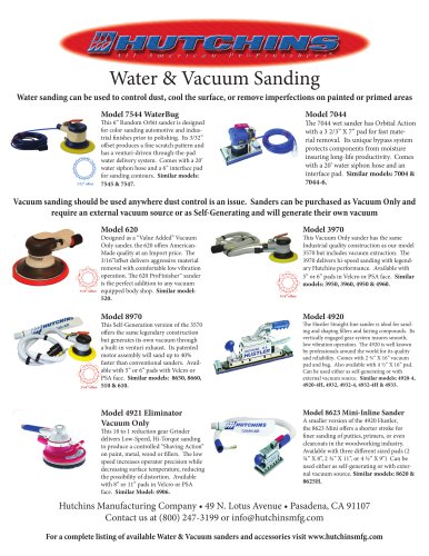 Water & Vacuum Sanding