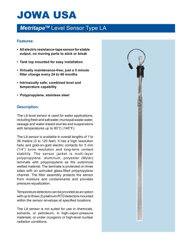 MetritapeTM Level Sensor Type LA