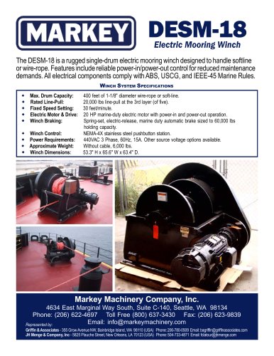 DESM-18 Electric Mooring Winch