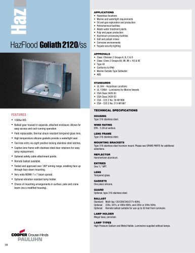 Pauluhn HazFlood Goliath 2120/ss Floodlights