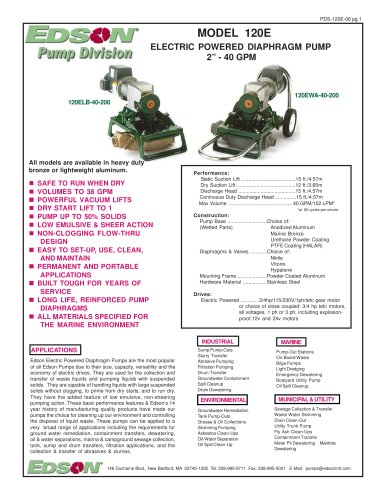 120E ELECTRIC POWERED DIAPHRAGM PUMP