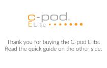 Guide Rapide C-pod Elite 2022 - 2