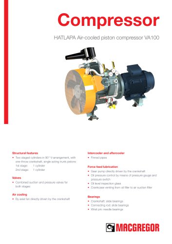 HATLAPA Air-cooled piston compressor VA100