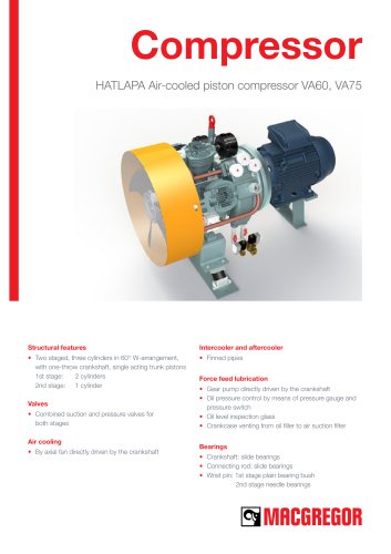 HATLAPA Air-cooled piston compressor VA60, VA75