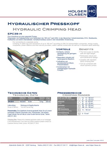 Hydraulic Crimping Head